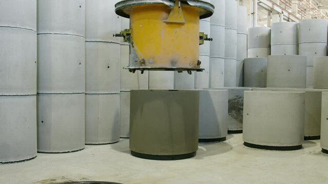 the manufacture of reinforced concrete rings for wells and sewers. Concrete products for construction.