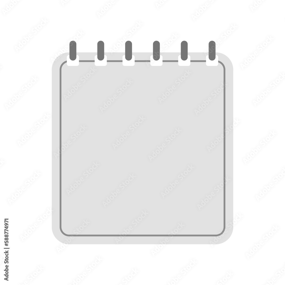 Poster notebook sheet vector. blank form for writing notes. vector calendar template icon. template sheet o