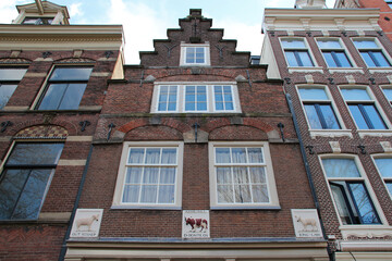 old brick houses in amsterdam (the netherlands) 