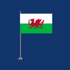 Illustration of wales flag Template