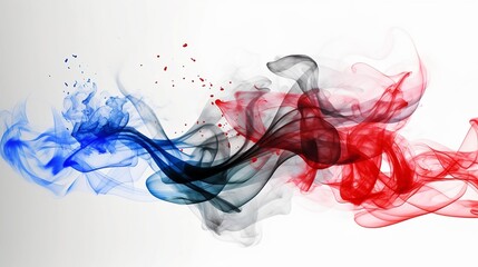 Red White and Blue Smoke - wallpaper background