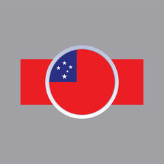 Illustration of samoa flag Template