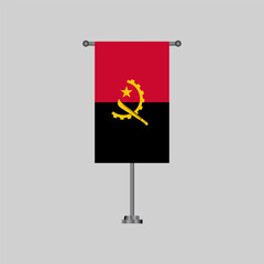 Illustration of angola flag Template