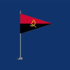 Illustration of angola flag Template
