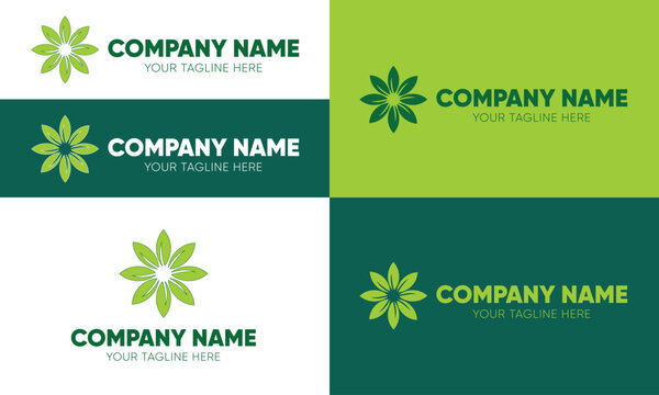 Nature symbol creative organic concept. Bio herbal medicine abstract business eco logo. Fresh food, circle pack, beauty flora, pharmacy icon. Corporate identity logo, company graphic design