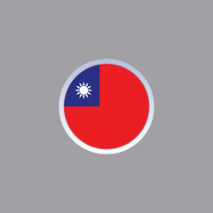 Illustration of taiwan flag Template