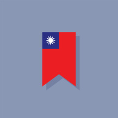 Illustration of taiwan flag Template