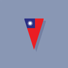 Illustration of taiwan flag Template