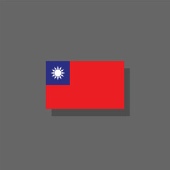Illustration of taiwan flag Template