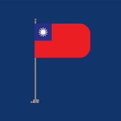 Illustration of taiwan flag Template