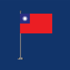 Illustration of taiwan flag Template