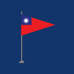 Illustration of taiwan flag Template