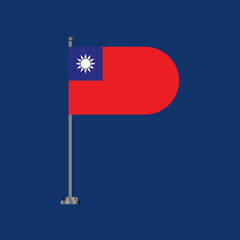 Illustration of taiwan flag Template