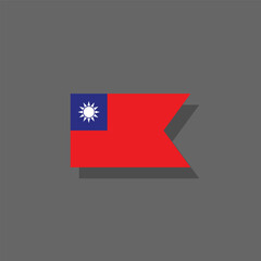 Illustration of taiwan flag Template