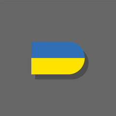 Illustration of ukraine flag Template