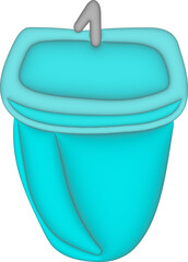 3d turquoise boudoir