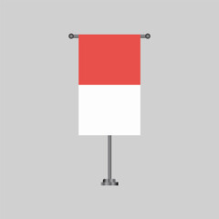 Illustration of Monaco flag Template