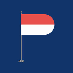 Illustration of Monaco flag Template
