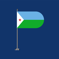 Illustration of djibouti flag Template