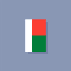 Illustration of madagascar flag Template