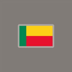 Illustration of benin flag Template