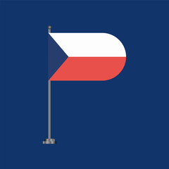 Illustration of czech republic flag Template