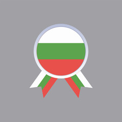 Illustration of bulgaria flag Template