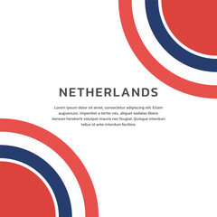 Illustration of netherlands flag Template