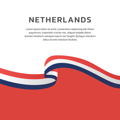 Illustration of netherlands flag Template