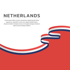 Illustration of netherlands flag Template