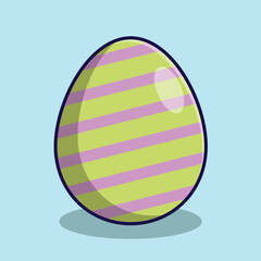 collection of various and colorful set of egg objects to welcome Easter, and designed in a cartoon style