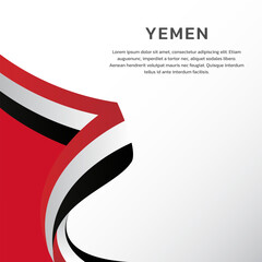Illustration of yemen flag Template