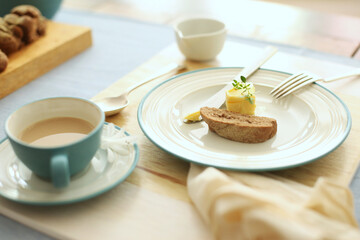 image of simple and attractive breakfast table set