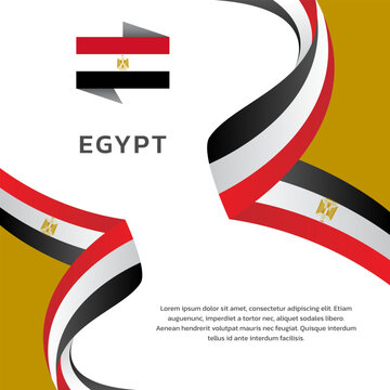 Illustration of egypt flag Template
