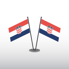 Fototapeta premium Illustration of croatia flag Template