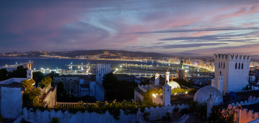 The old medina and the port of Tangier, Morocco.