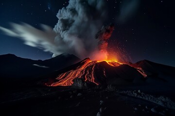 fire in the mountains, Volcano