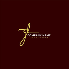 Gl Initial signature logo vector design