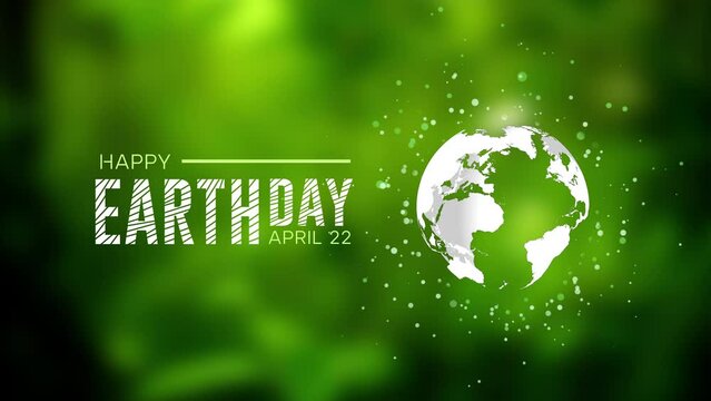 Realistic world earth day concept on blured background
