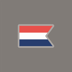 Illustration of netherlands flag Template