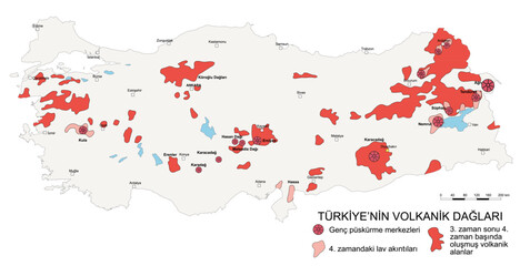 Türkiye Volcanic Map