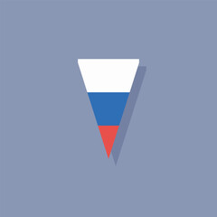 Illustration of russia flag Template