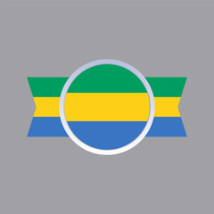 Illustration of gabon flag Template