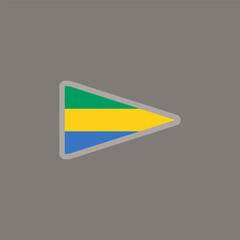 Illustration of gabon flag Template