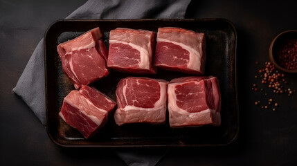 Raw Sliced Pork Hip
