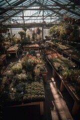 greenhouse in the autumn