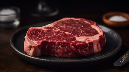 Cape Grim Rib Eye MB3 Steak 250g on plate