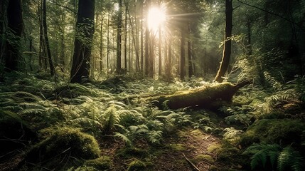 morning in the woods