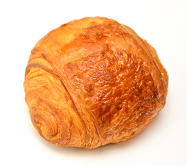 Fresh Croissant isolated on white background.