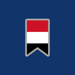 Illustration of yemen flag Template